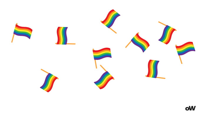Am i gay quiz. 10 waving lgbt flags on a white background