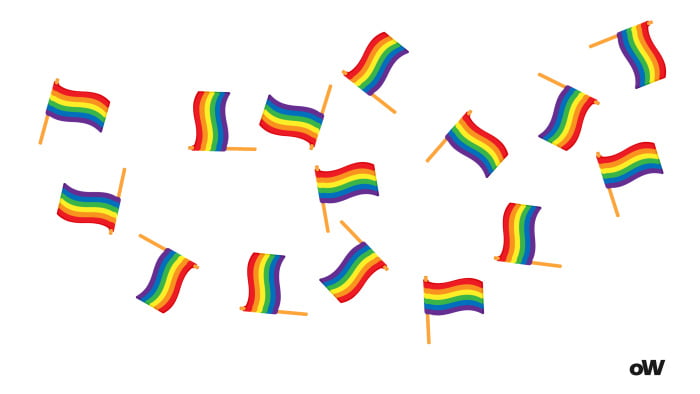 Am i gay quiz. 15 waving lgbt flags on a white background