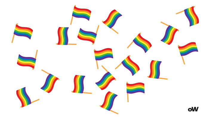 Am i gay quiz. 19 waving lgbt flags on a white background turned in different directions