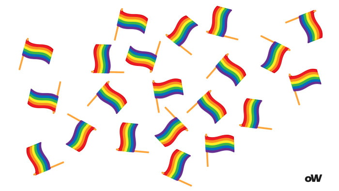 Am i gay quiz. 21 waving lgbt flags on a white background turned in different directions