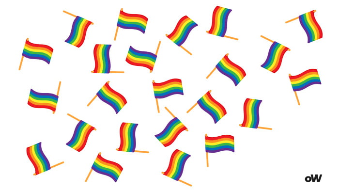 Am i gay quiz. 23 waving lgbt flags on a white background turned in different directions