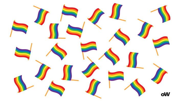 Am i gay quiz. 25 waving lgbt flags on a white background turned in different directions