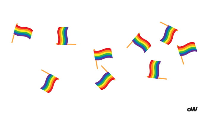 Am i gay quiz. 9 waving lgbt flags on a white background